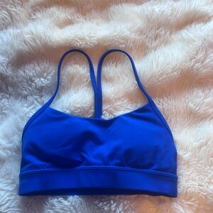Blue lululemon sports bra